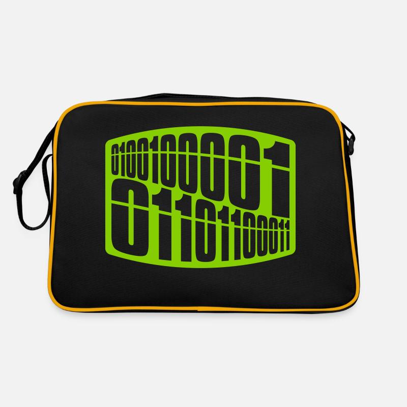 Binary Code Program Language Retro Bag