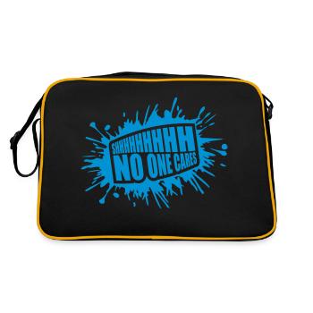 shhh no one cares - Retro Bag - black/gold - Back