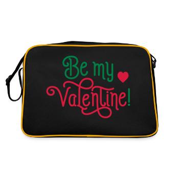 Be My Valentine - Retro Tasche - Schwarz/Gold - Hinten