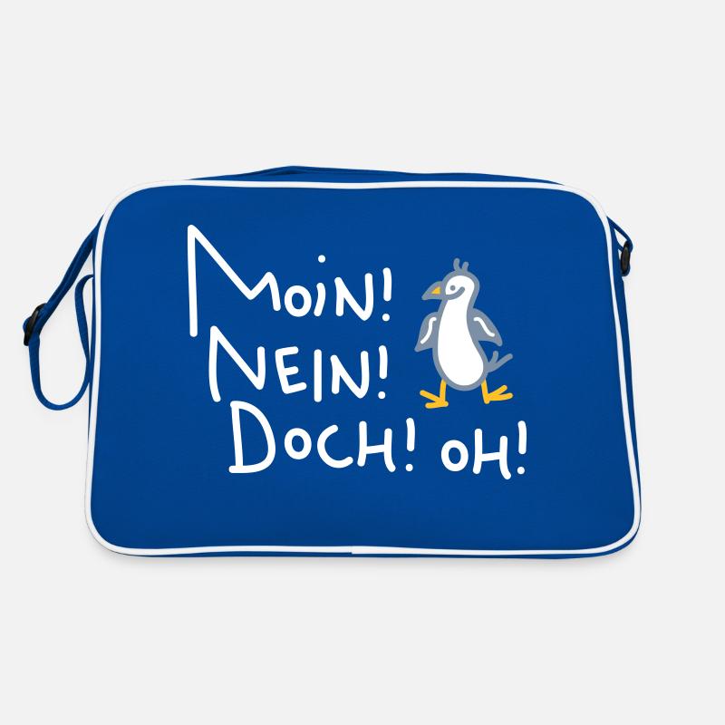 Lustige Moin Möwe Retro Tasche