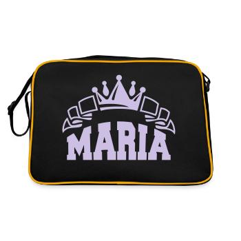 maria - Retro Tasche - Schwarz/Gold - Hinten