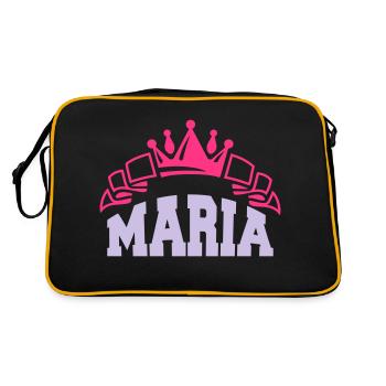 maria - Retro Tasche - Schwarz/Gold - Hinten