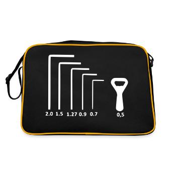 Handwerker Set - Retro Tasche - Schwarz/Gold - Hinten