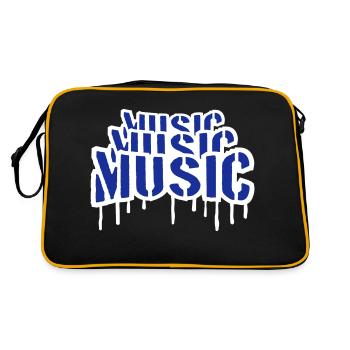 Musique Graffiti Spray Stamp Musique Dire Gouttes - Sac Retro - noir/or - Dos