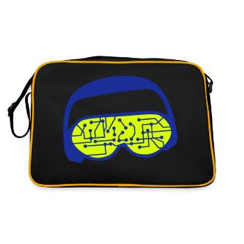 DJ Data Microchip Sunglasses Glasses Party Music - Retro Bag - black/gold - Back