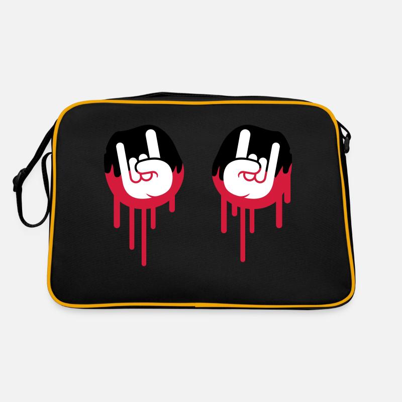 Heavy Metal Hard Rock Graffiti Horns Hand Gesture Retro Bag