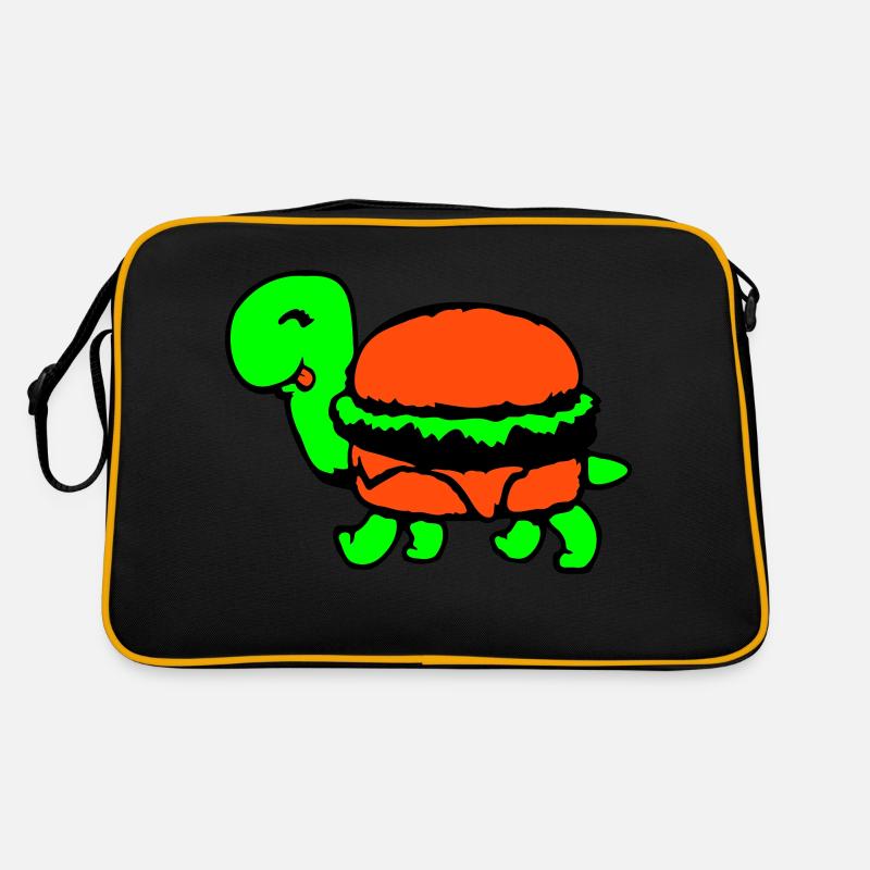 Turtle Hamburger Cheeseburger Fast-Food Fun Sac Retro
