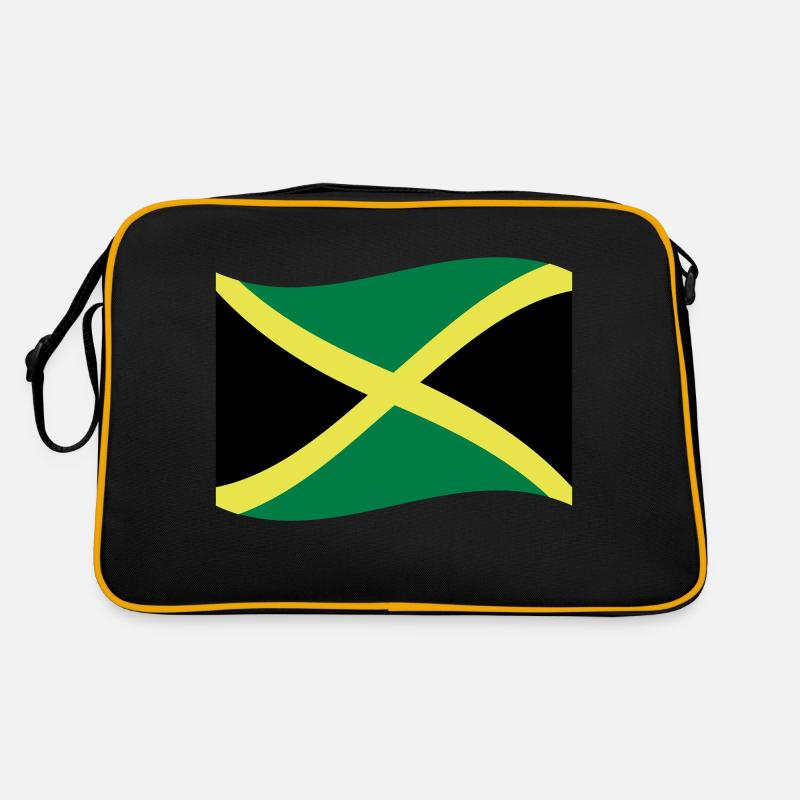 Jamaika - Retro Tasche - Schwarz/Gold