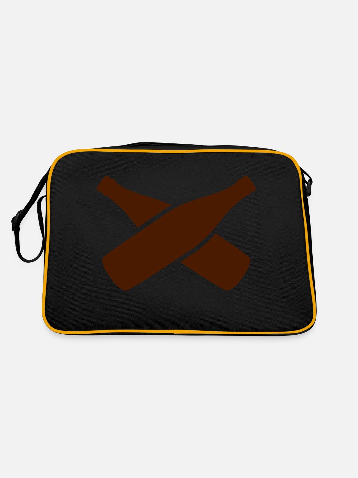 bottles - Retro Bag - black/gold - Back