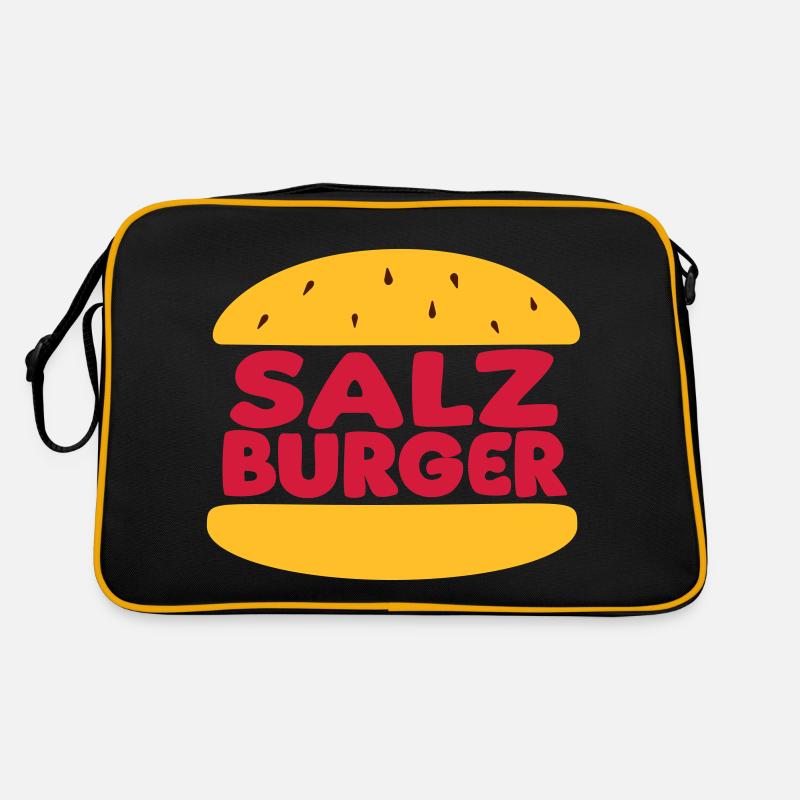 Salzburger - der beste Burger - Retro Tasche - Schwarz/Gold