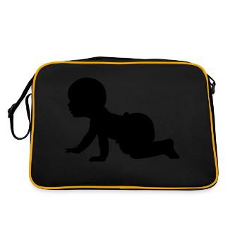 Baby Shadow A - 1 color vector - Retro Bag - black/gold - Back