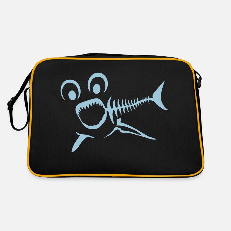 fish fish bone ridge Fischgräte requi Retro Bag