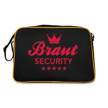 Bride Security - hen night - Retro Bag - black/gold - Back