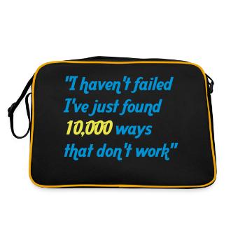 haven't failed - Retro Bag - black/gold - Back