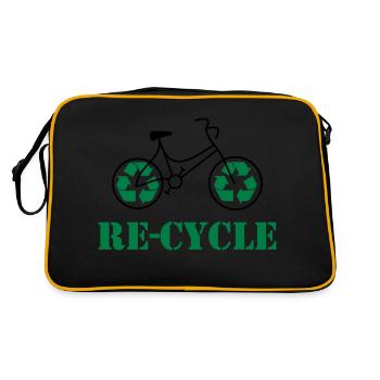 Re cycle - Sac Retro - noir/or - Dos