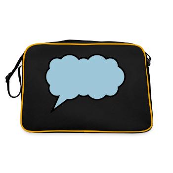 nuage de bulles vocales - Sac Retro - noir/or - Dos