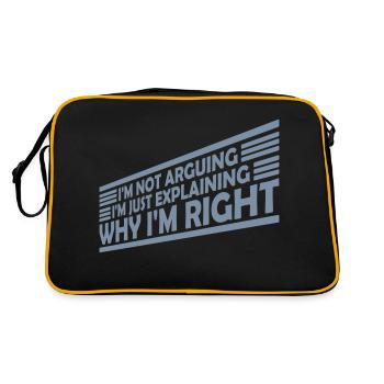 I m not arguing - Retro Bag - black/gold - Back