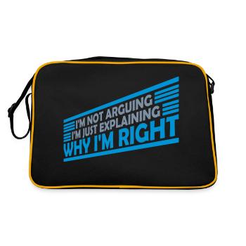 I m not arguing - Retro Bag - black/gold - Back
