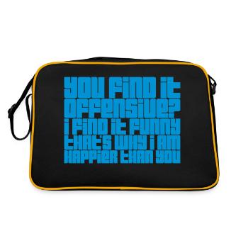 You find it offensive - Retro Bag - black/gold - Back