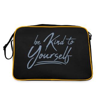 soyez gentil avec vous-même - Sac Retro - noir/or - Dos