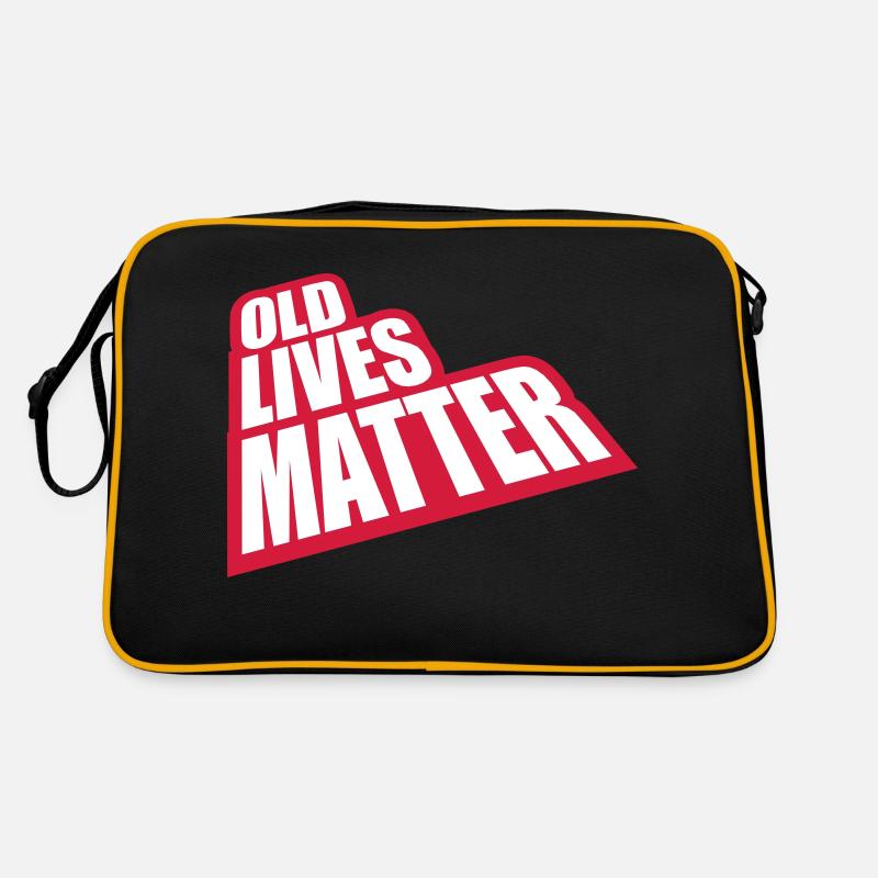 old lives matter Zitat - Retro Tasche - Schwarz/Gold