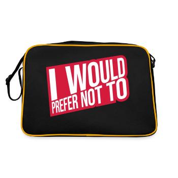 I prefer not to - Retro Bag - black/gold - Back