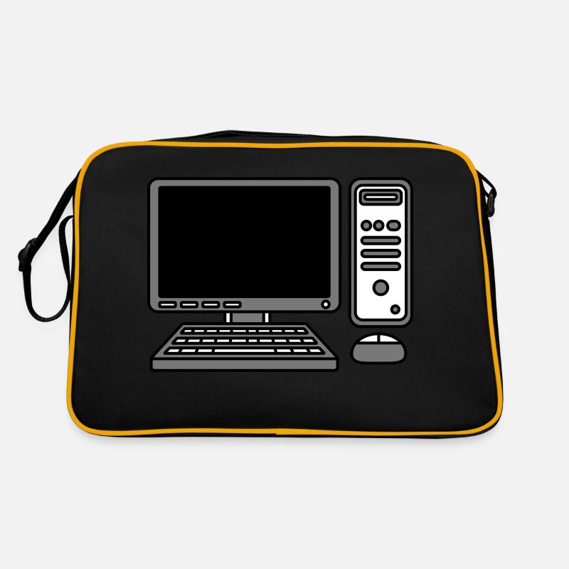 Computer Tastatur Maus Bildschirm Retro Tasche