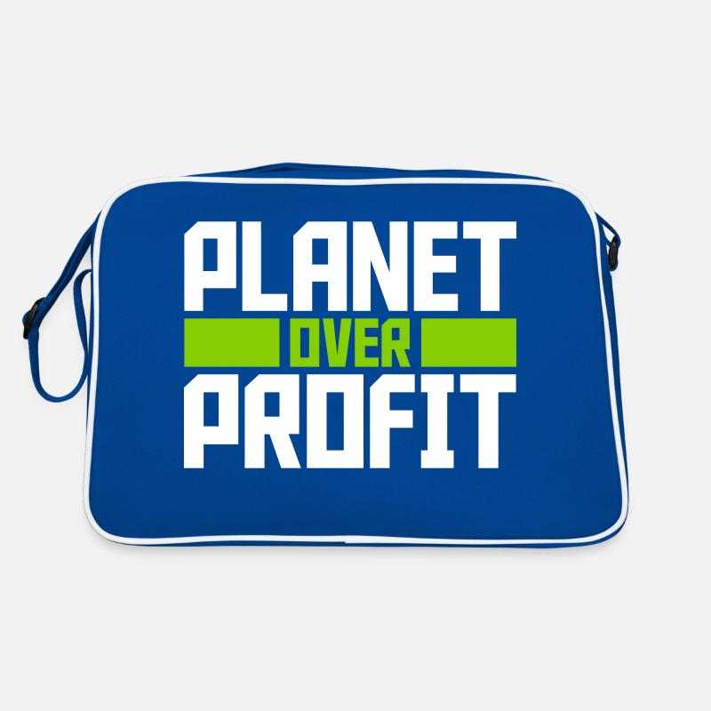 planet over profit quote Retro Bag
