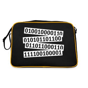 Binary Code Program Language - Retro Bag - black/gold - Back