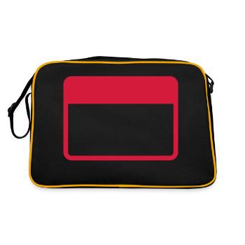 Name tag warning sign vector respect plate - Retro Bag - black/gold - Back