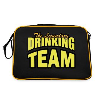 Drinking Team - Retro Bag - black/gold - Back