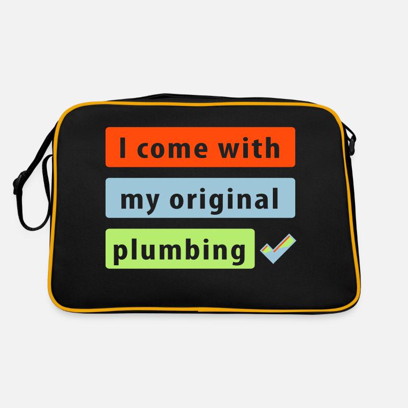 SANITÄR-Witz-Design Retro Tasche