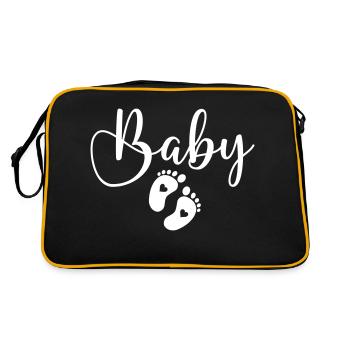 Bébé Pieds de bébé - Sac Retro - noir/or - Dos