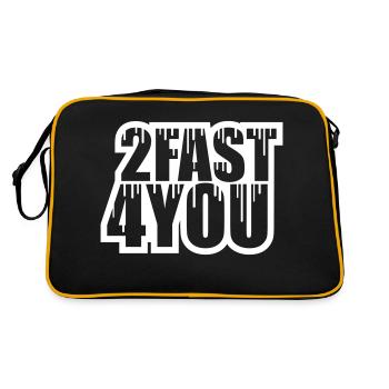 Too Fast for You Saying 2 Too Fast 4 For You - Retro Bag - black/gold - Back