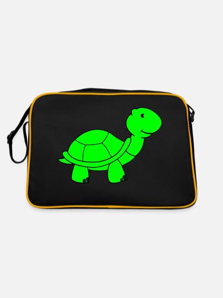 turtle - Retro Bag - black/gold - Back