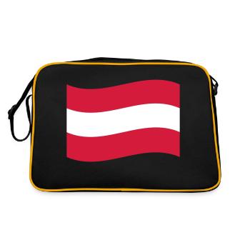 Österreich - Retro Tasche - Schwarz/Gold - Hinten