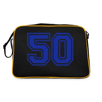 50 - Retro Tasche - Schwarz/Gold - Hinten