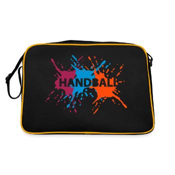 3 Splash Handball - Retro Tasche - Schwarz/Gold - Hinten