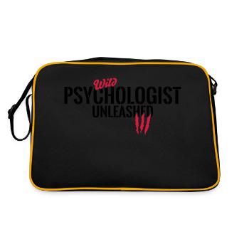 Wild psychologist unleashed - Retro Bag - black/gold - Back