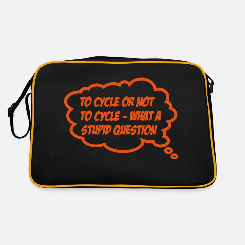 Fahrrad - Retro Tasche - Schwarz/Gold