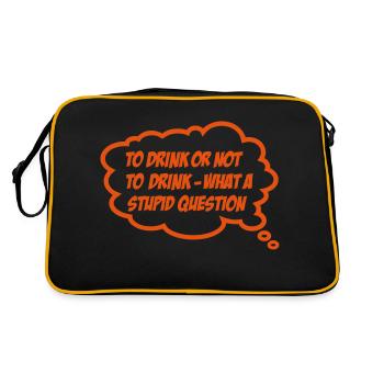 trinken - Retro Tasche - Schwarz/Gold - Hinten