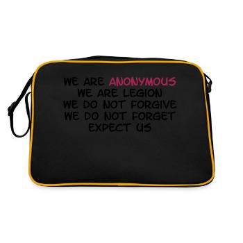 We Are Anonymous - Sac Retro - noir/or - Dos