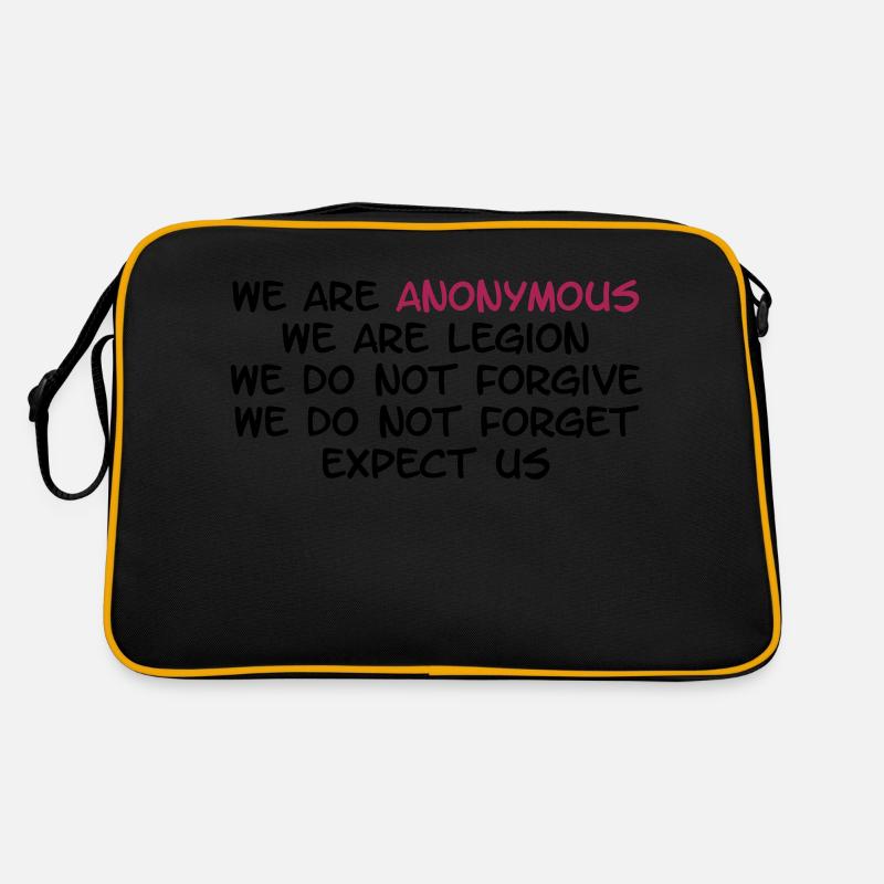 [NL] Anonymous - Retro Tasche - Schwarz/Gold