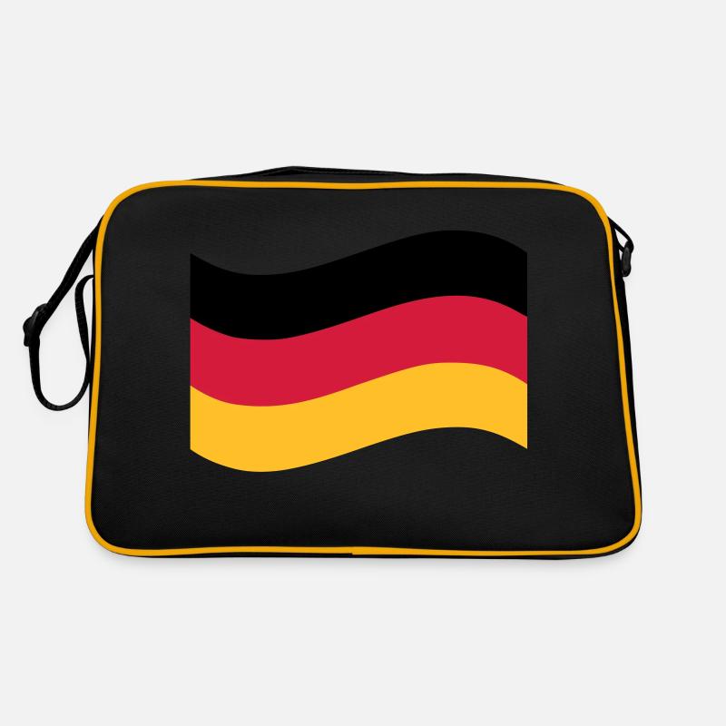 Deutschland - Retro Tasche - Schwarz/Gold