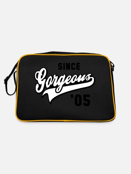 Superbe DEPUIS 2005 - Anniversaire - Sac Retro - noir/or - Dos
