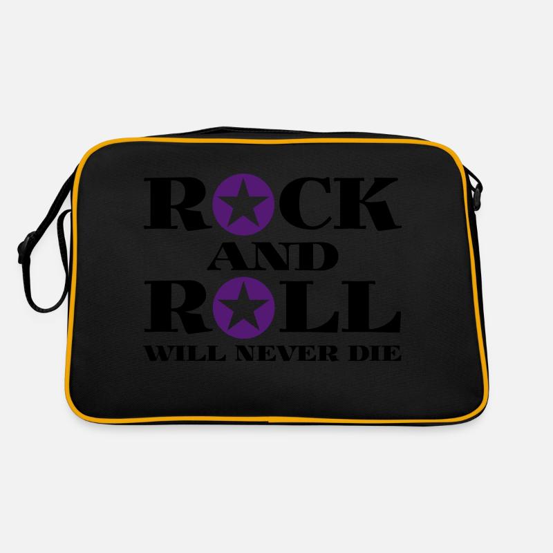 Rock and Roll will never Retro Tasche