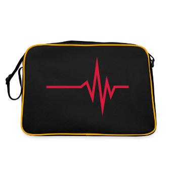 frequenz_beat__f1 - Retro Tasche - Schwarz/Gold - Hinten