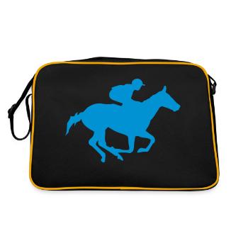 cheval course hippique horse6 race jocke - Sac Retro - noir/or - Dos