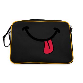 SMILEY - Sac Retro - noir/or - Dos