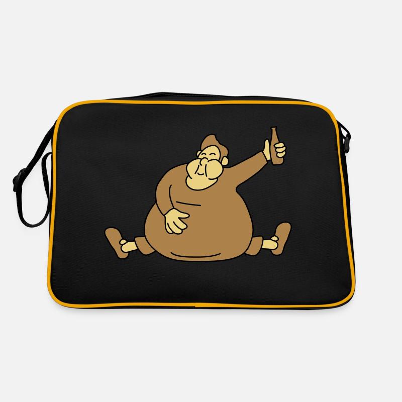 Fat Drunken Man Retro Tasche